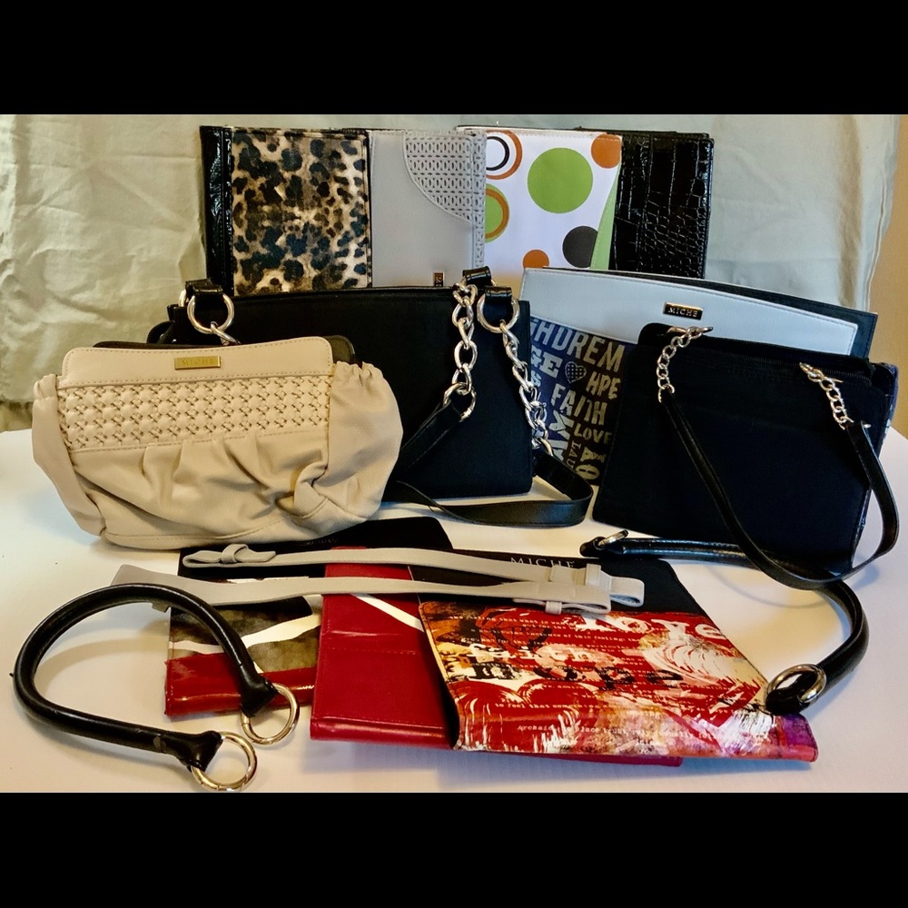 14 piece Miche handbag set. 2 bags & 9 shells.